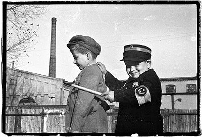 Young boys in the Lodz ghetto